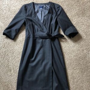 J. Crew suiting, wool wrap dress